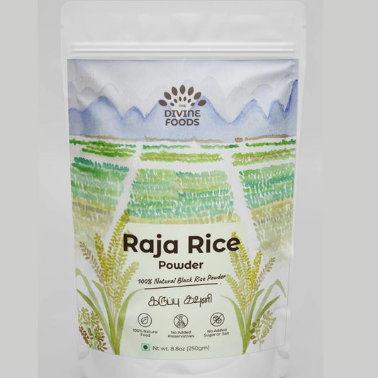 Raja Rice Porridge Mix (Karuppu Kavuni Kanji) for Weight loss and for Diabetes care 250 Gm